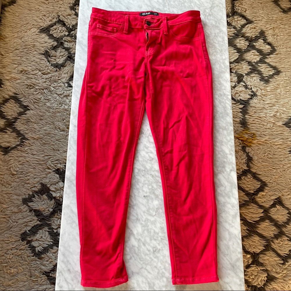 Just Black pants in red color